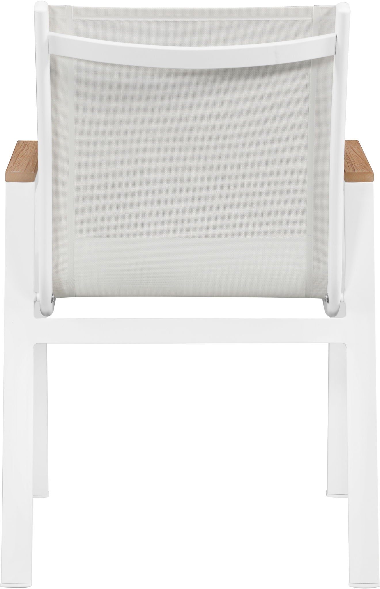 Nizuc - Outdoor Patio Dining Arm Chair With White Frame And Natural Arms (Set of 2) - Urban Living Furniture (Los Angeles, CA)