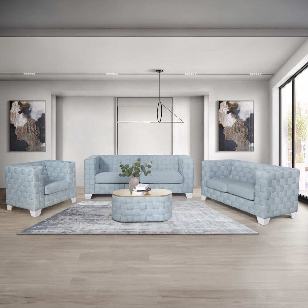 Saree - Chair - Light Teal Chenille & White - Urban Living Furniture (Los Angeles, CA)