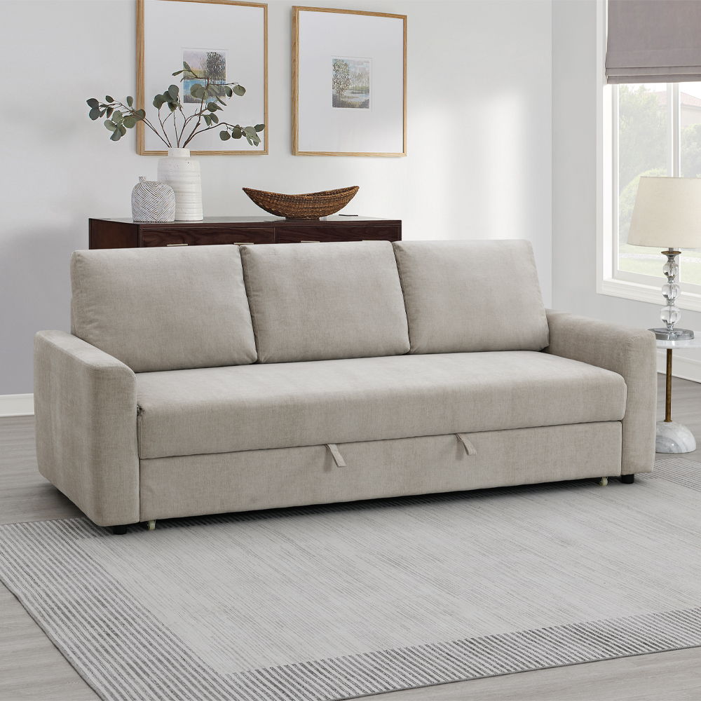 Leira - Sofa With Sleeper - Beige Linen - Urban Living Furniture (Los Angeles, CA)