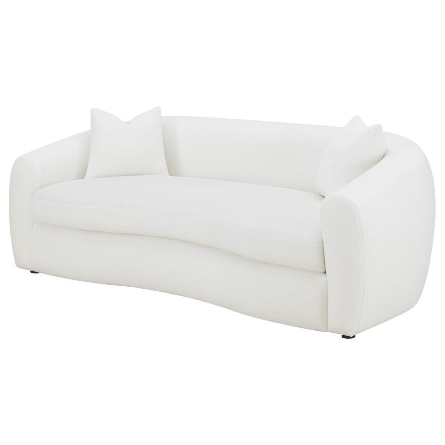 Isabella - Faux Sheepskin Upholstered Sofa Natural - Ivory - Urban Living Furniture (Los Angeles, CA)