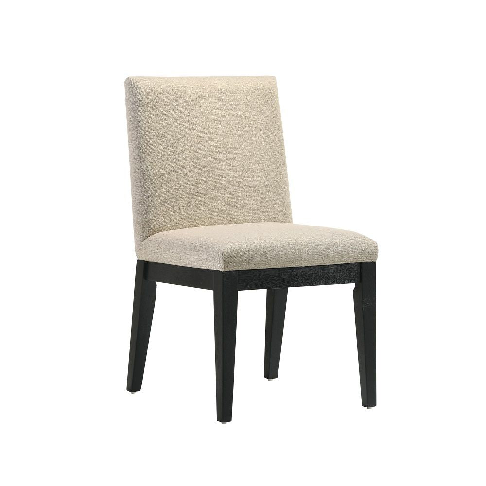 Froja - Side Chair (Set of 2) - Beige Fabric & Black - Urban Living Furniture (Los Angeles, CA)