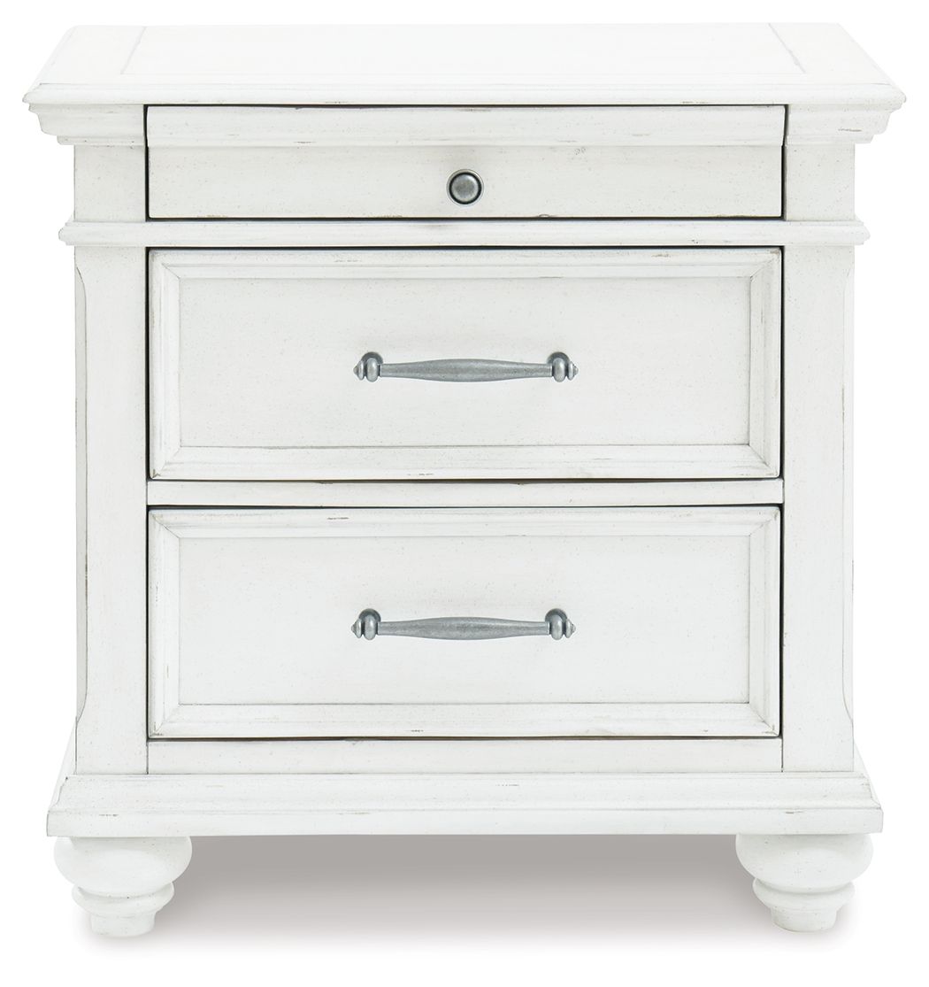 Kanwyn - Whitewash - Three Drawer Night Stand - Urban Living Furniture (Los Angeles, CA)