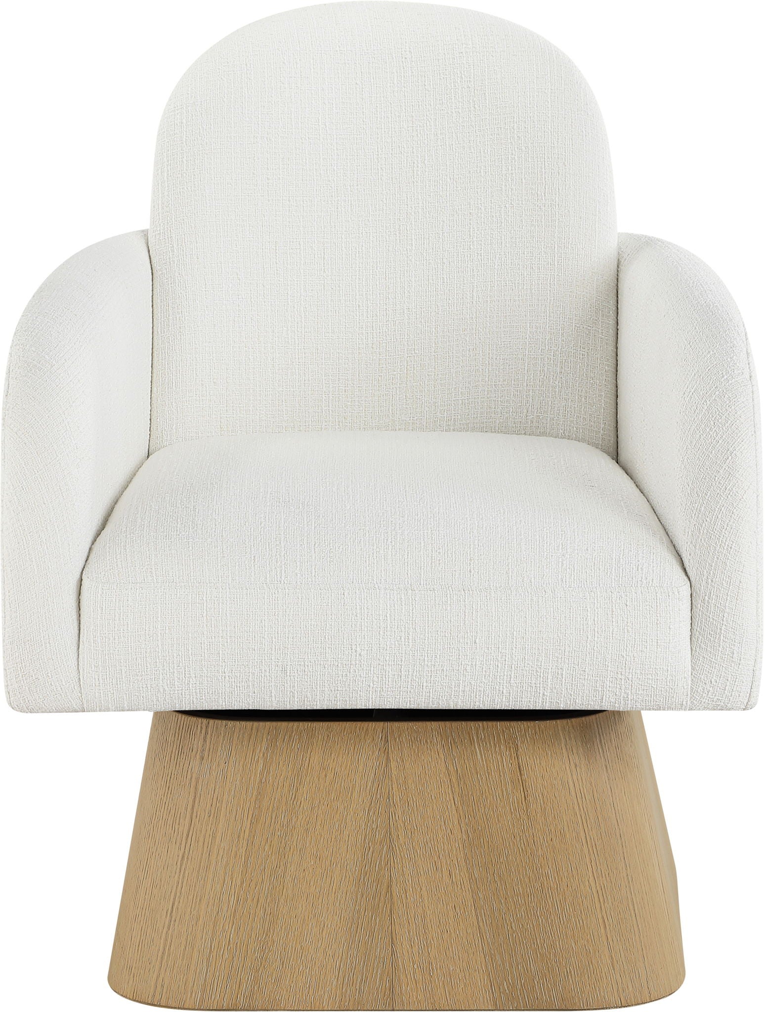 Marlowe - Linen Textured Fabric Upholstered Swivel Accent Chair - Stained Natural - Urban Living Furniture (Los Angeles, CA)