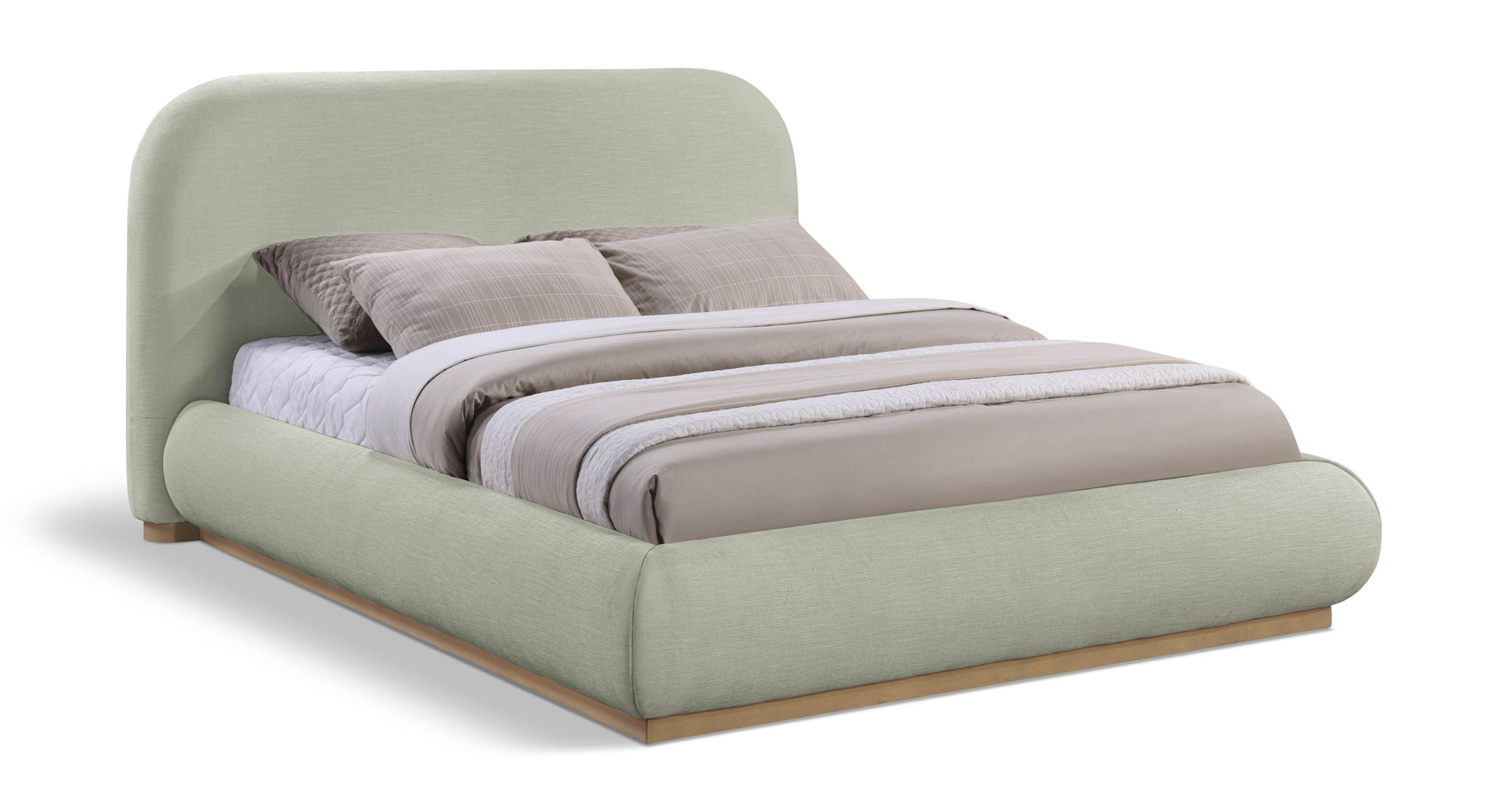 Vaughn - Chenille Bed With Natural Base - Urban Living Furniture (Los Angeles, CA)