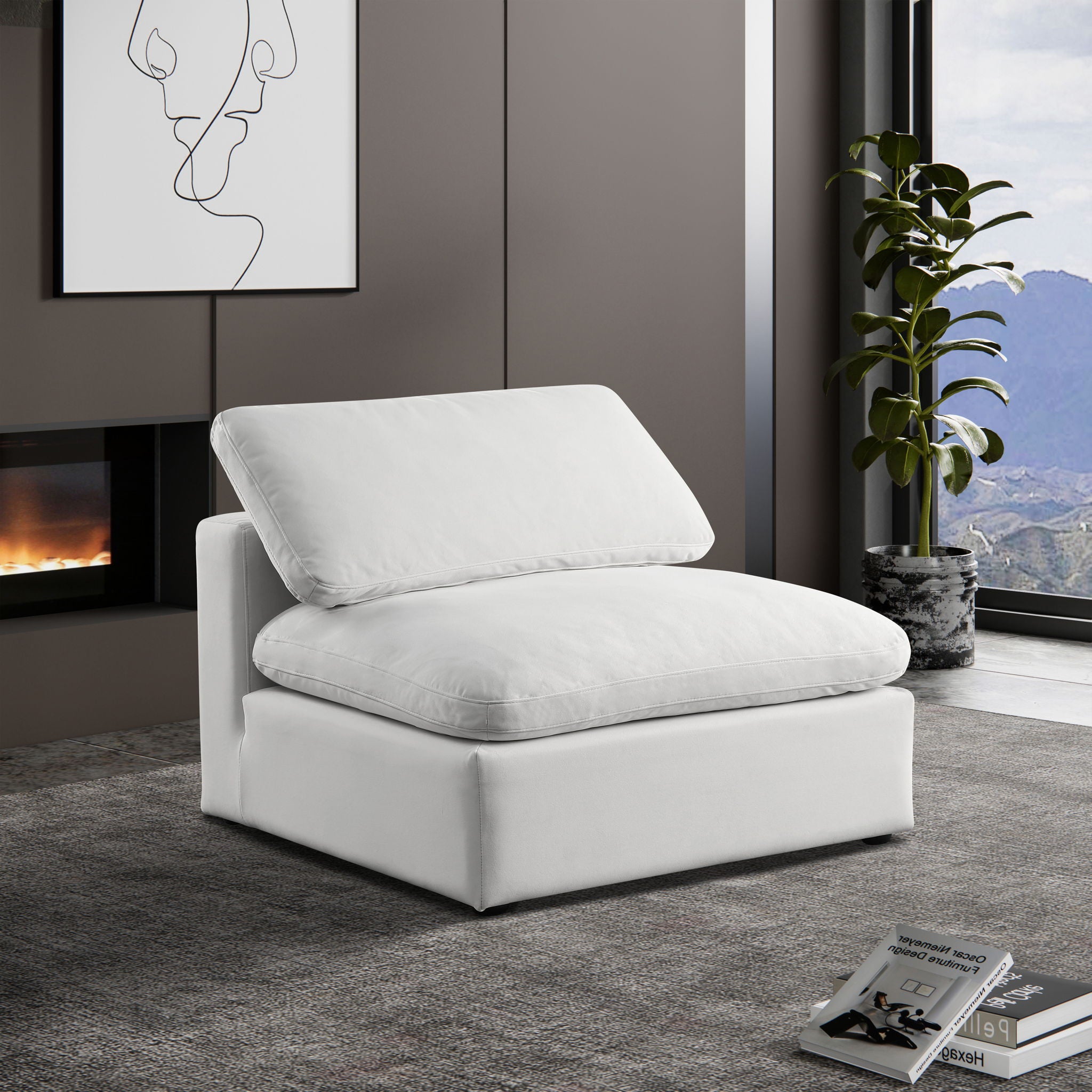 Comfy - Velvet Armless Chair - Urban Living Furniture (Los Angeles, CA)
