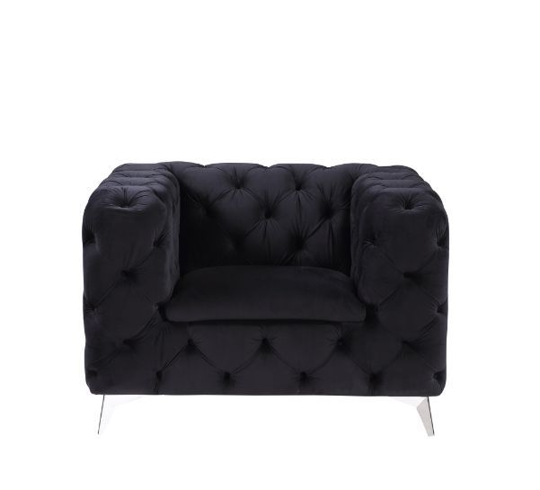 Phifina - Chair - Black Velvet - Urban Living Furniture (Los Angeles, CA)