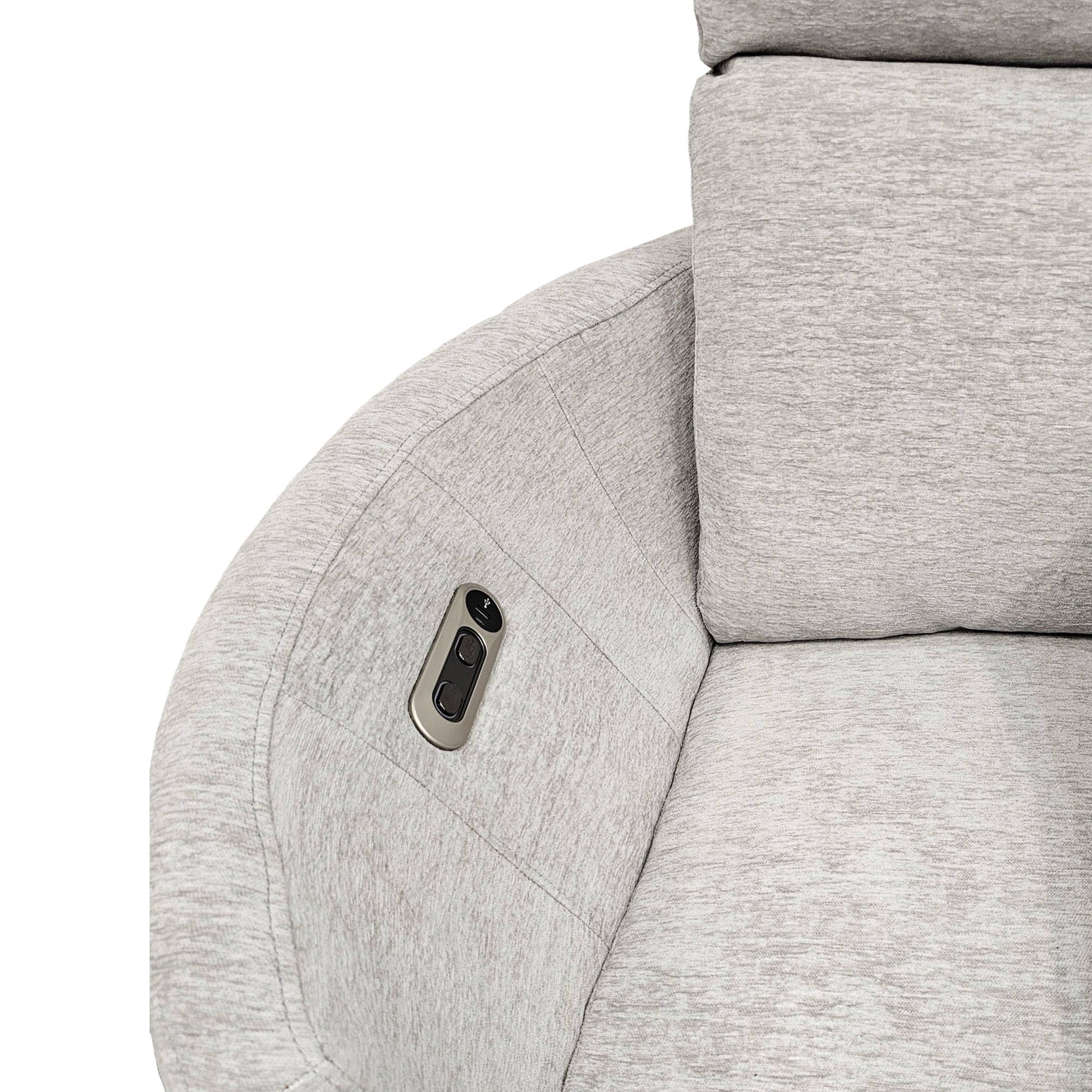 Radius - Power Glider Reclining Console Loveseat - Mineral - Urban Living Furniture (Los Angeles, CA)