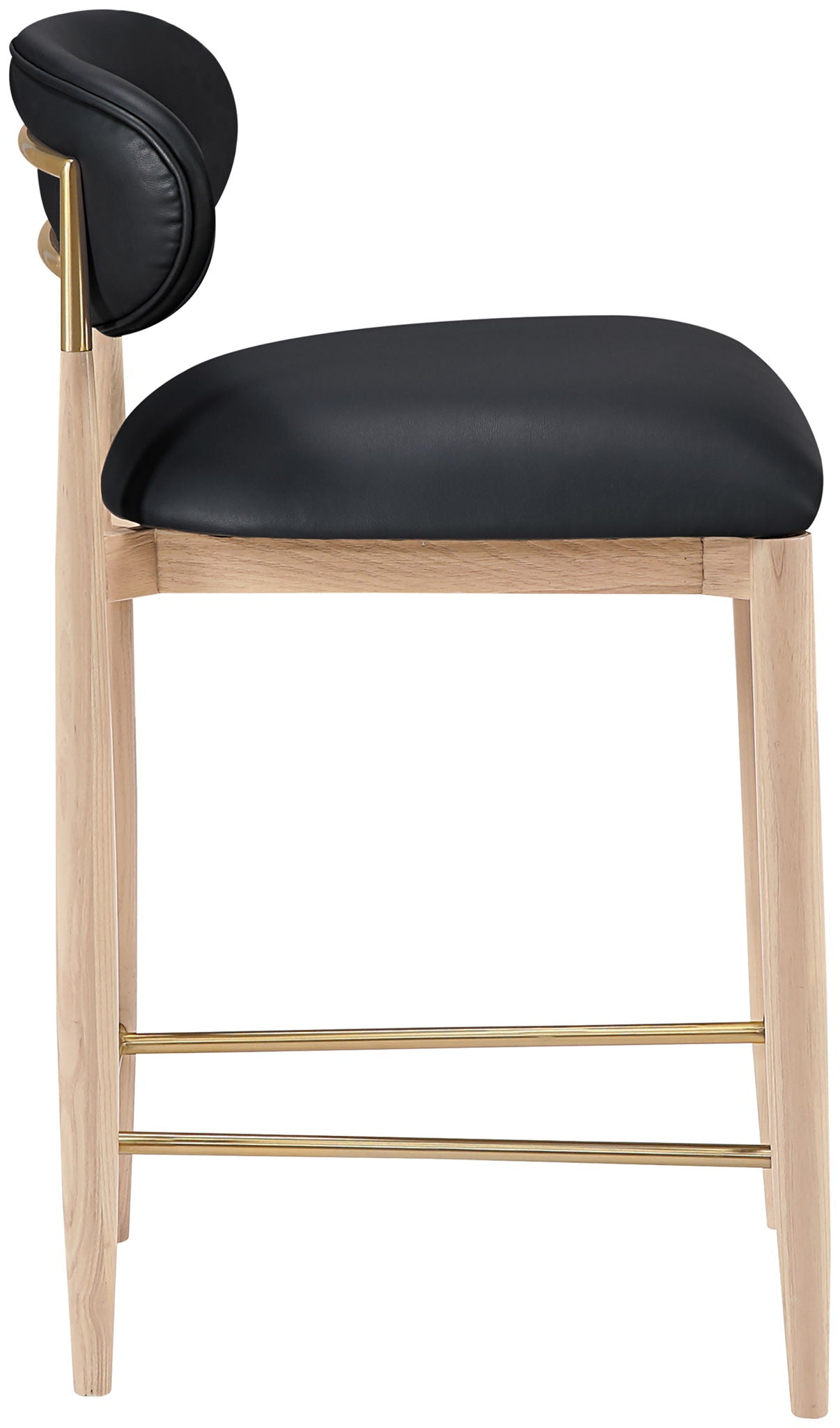 Riccio - Stool - Natural And Gold Frame - Urban Living Furniture (Los Angeles, CA)