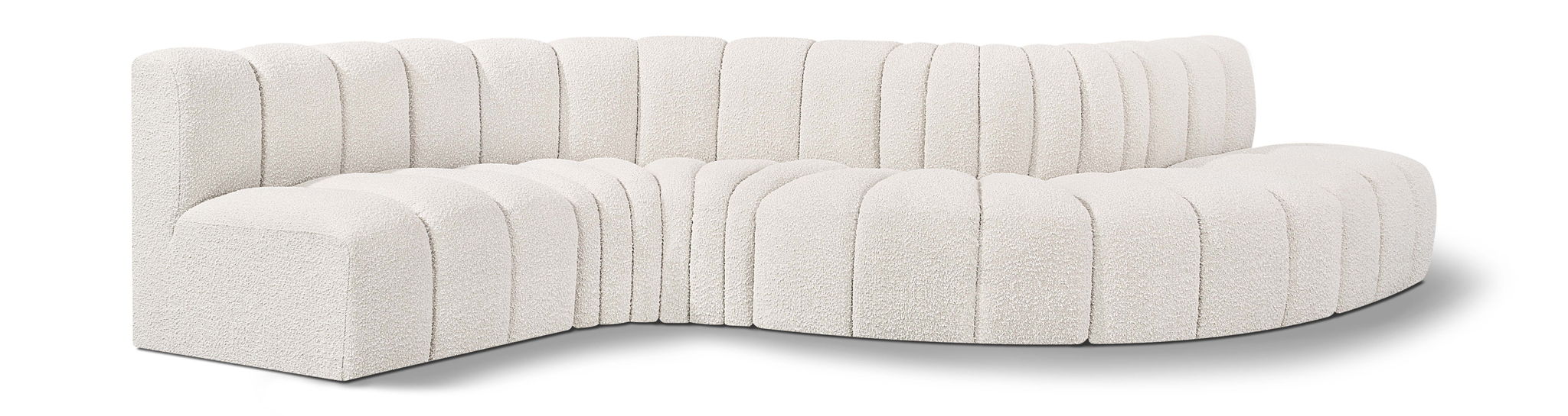 Arc - Boucle Fabric 6 Piece Curved Modular Sofa - Urban Living Furniture (Los Angeles, CA)