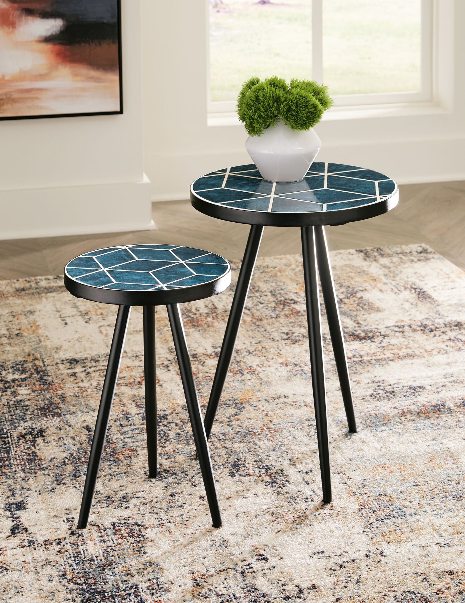 Clairbelle - Teal - Accent Table (Set of 2) - Urban Living Furniture (Los Angeles, CA)