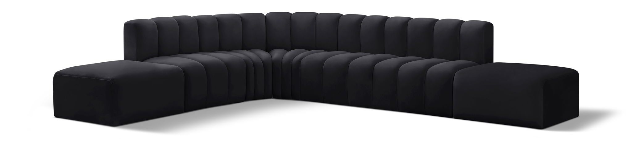 Arc - Velvet 7 Piece Corner Modular Sofa - Urban Living Furniture (Los Angeles, CA)