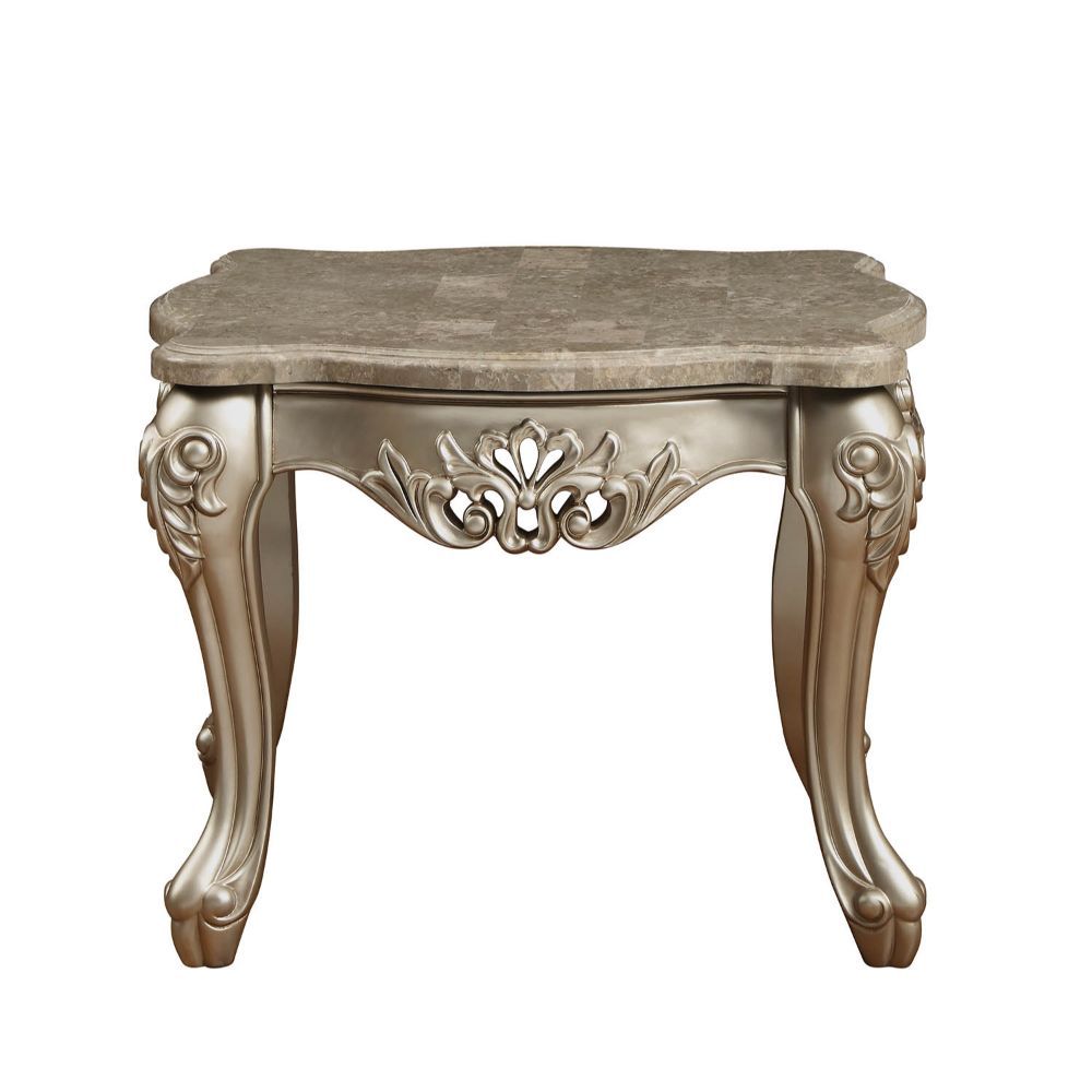 Ranita - End Table - Marble Top & Champagne - Urban Living Furniture (Los Angeles, CA)
