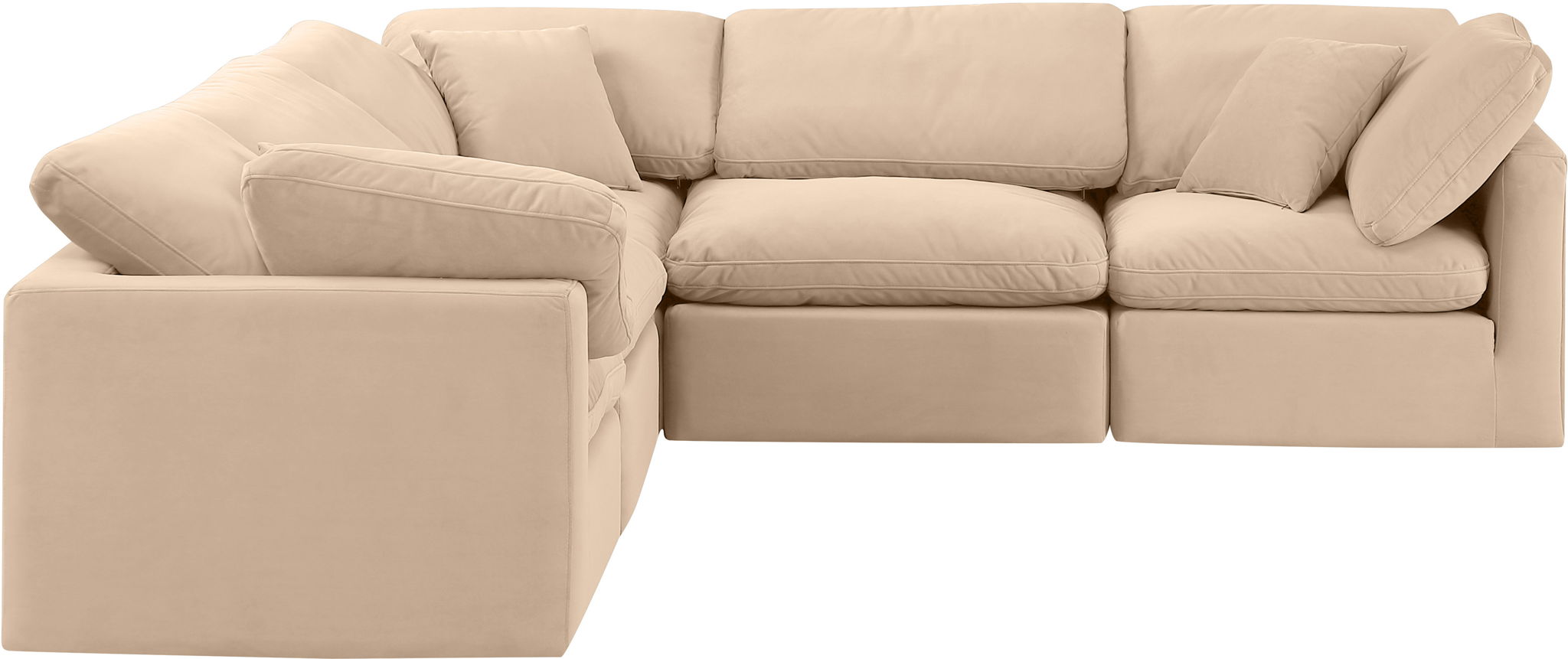Indulge - Velvet 5 Piece Modular Corner Sectional - Urban Living Furniture (Los Angeles, CA)