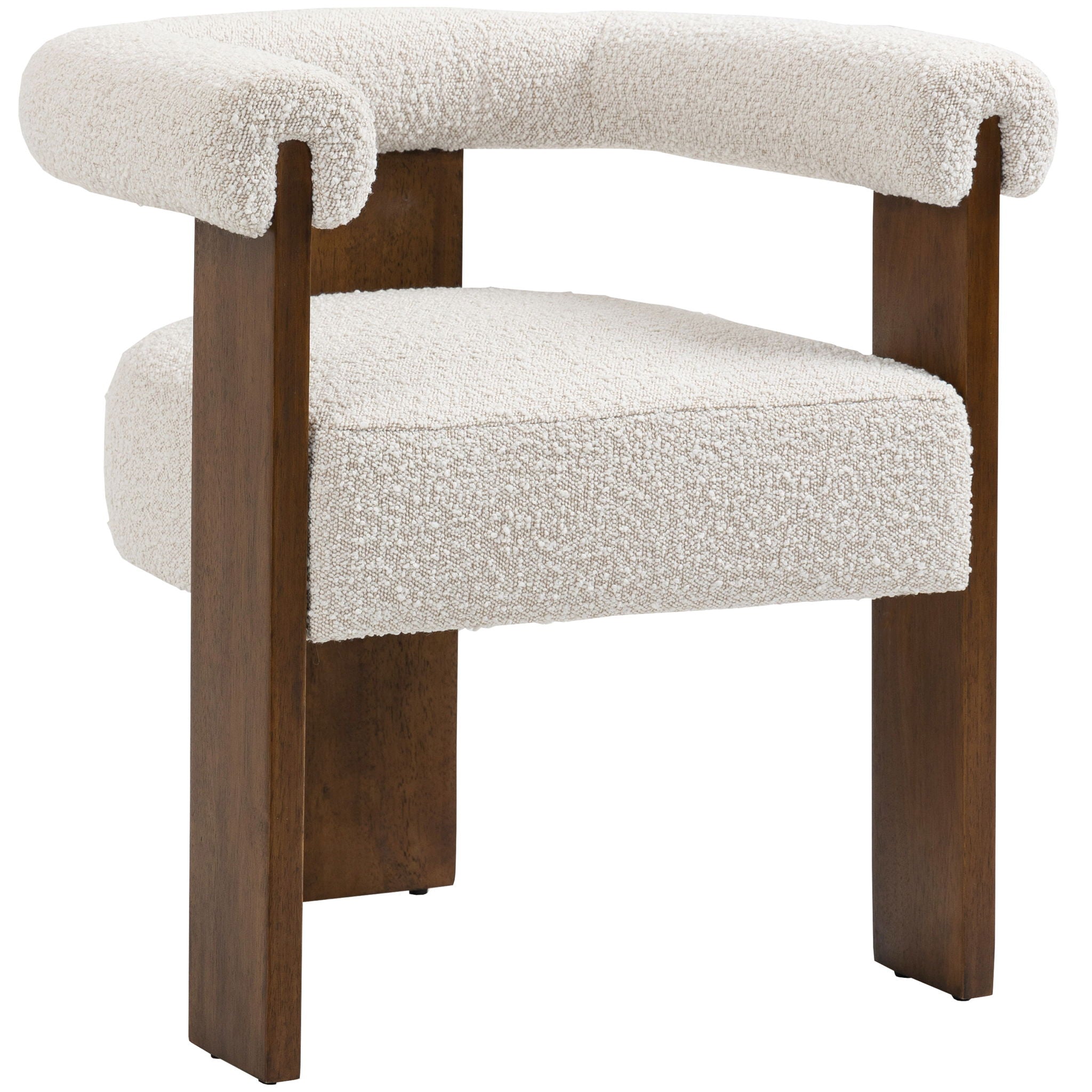 Barrel - Dining Chair - Dark Brown / Cream - Urban Living Furniture (Los Angeles, CA)