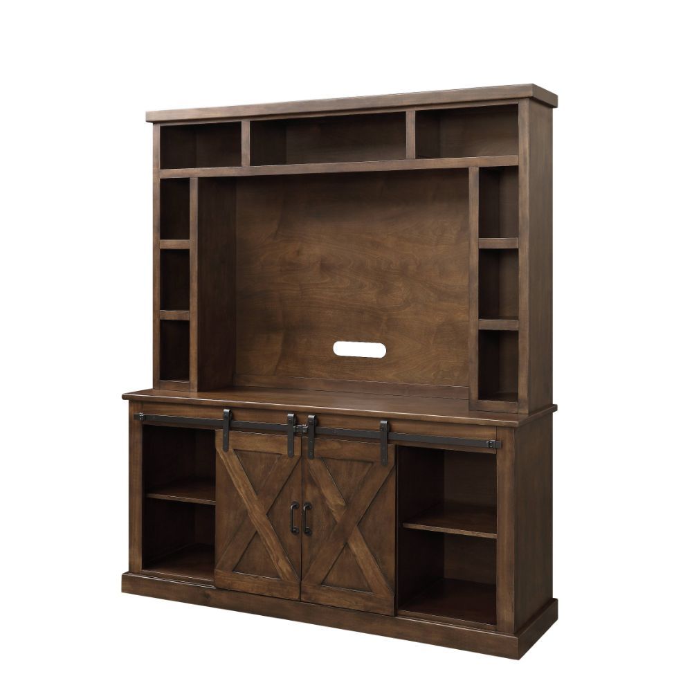 Aksel - Entertainment Center (Include 91617Fir) - Walnut - Urban Living Furniture (Los Angeles, CA)