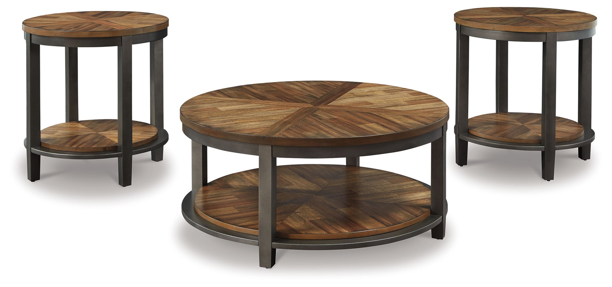 Roybeck - Occasional Table Set (Set of 3) - Light Brown / Bronze - Urban Living Furniture (Los Angeles, CA)