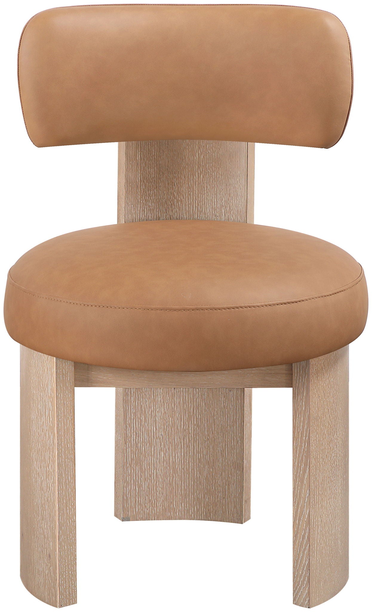 Atelier - Vegan Leather Upholstered Dining Chair (Set of 2) - Painted Natural Frame - Urban Living Furniture (Los Angeles, CA)