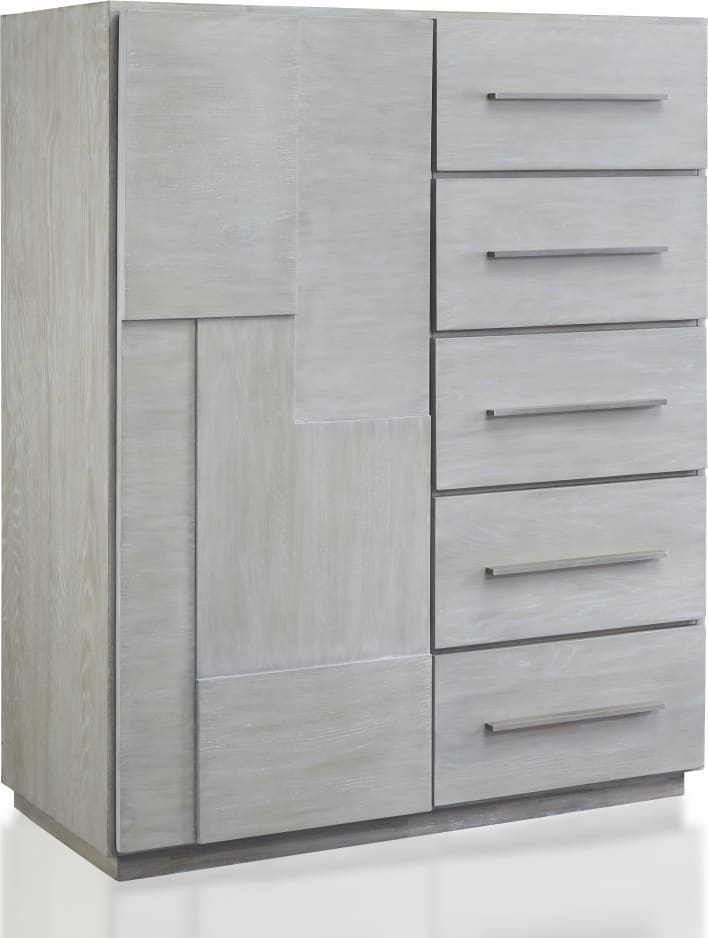 Destination - Five Drawer One Door Sweater Chest - Cotton Gray (2024)