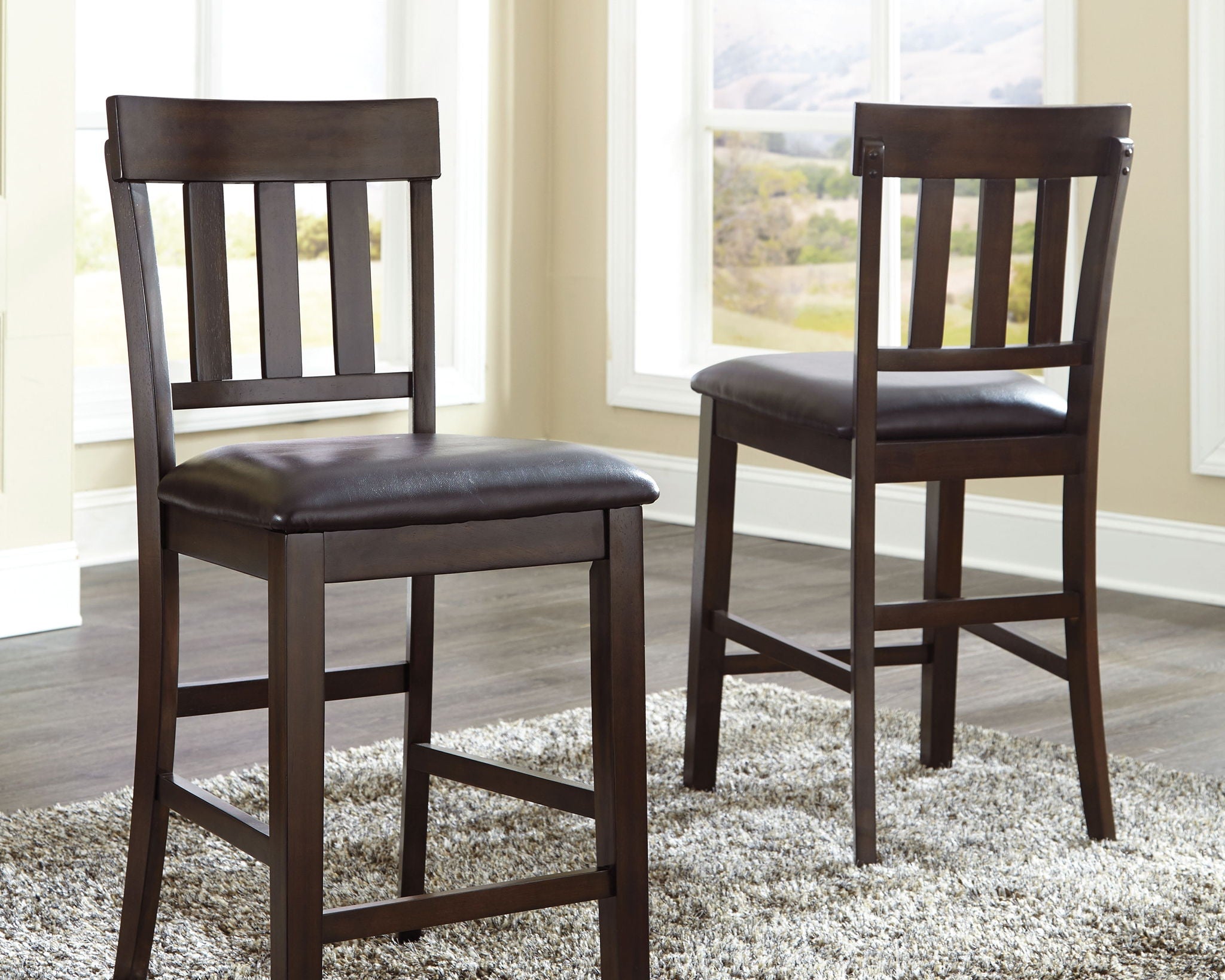 Haddigan - Dark Brown - Upholstered Barstool (Set of 2) - Urban Living Furniture (Los Angeles, CA)