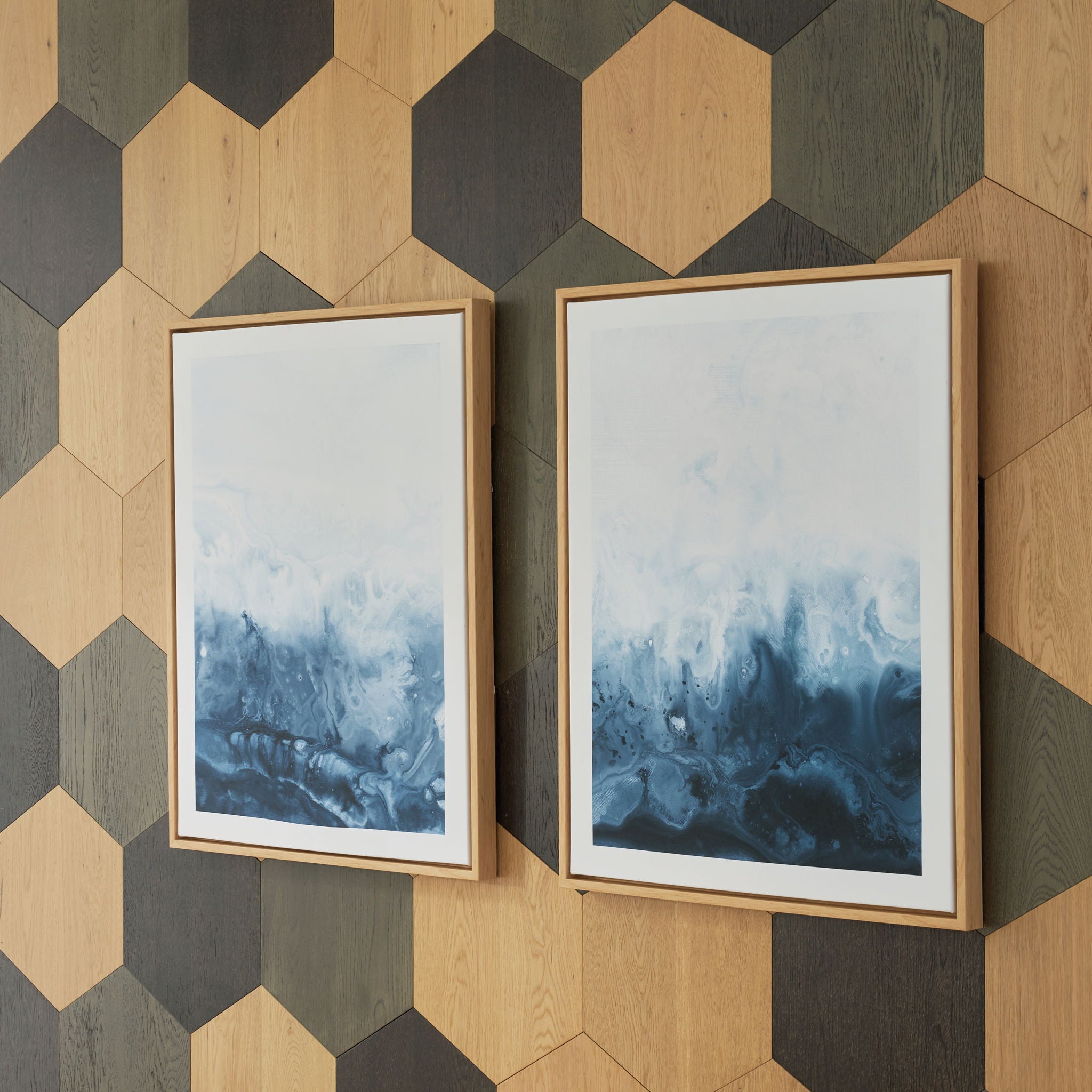 Holport - Blue / White - Wall Art Set (Set of 2) - Urban Living Furniture (Los Angeles, CA)