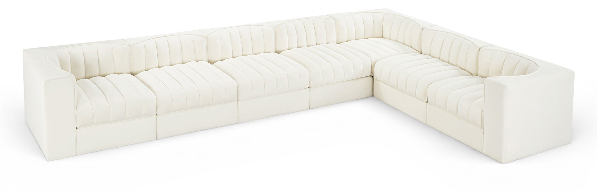 Rummi - Velvet Performance Fabric Upholstered 7 Piece Modular Sectional (With 3 Corner Chairs) - Urban Living Furniture (Los Angeles, CA)