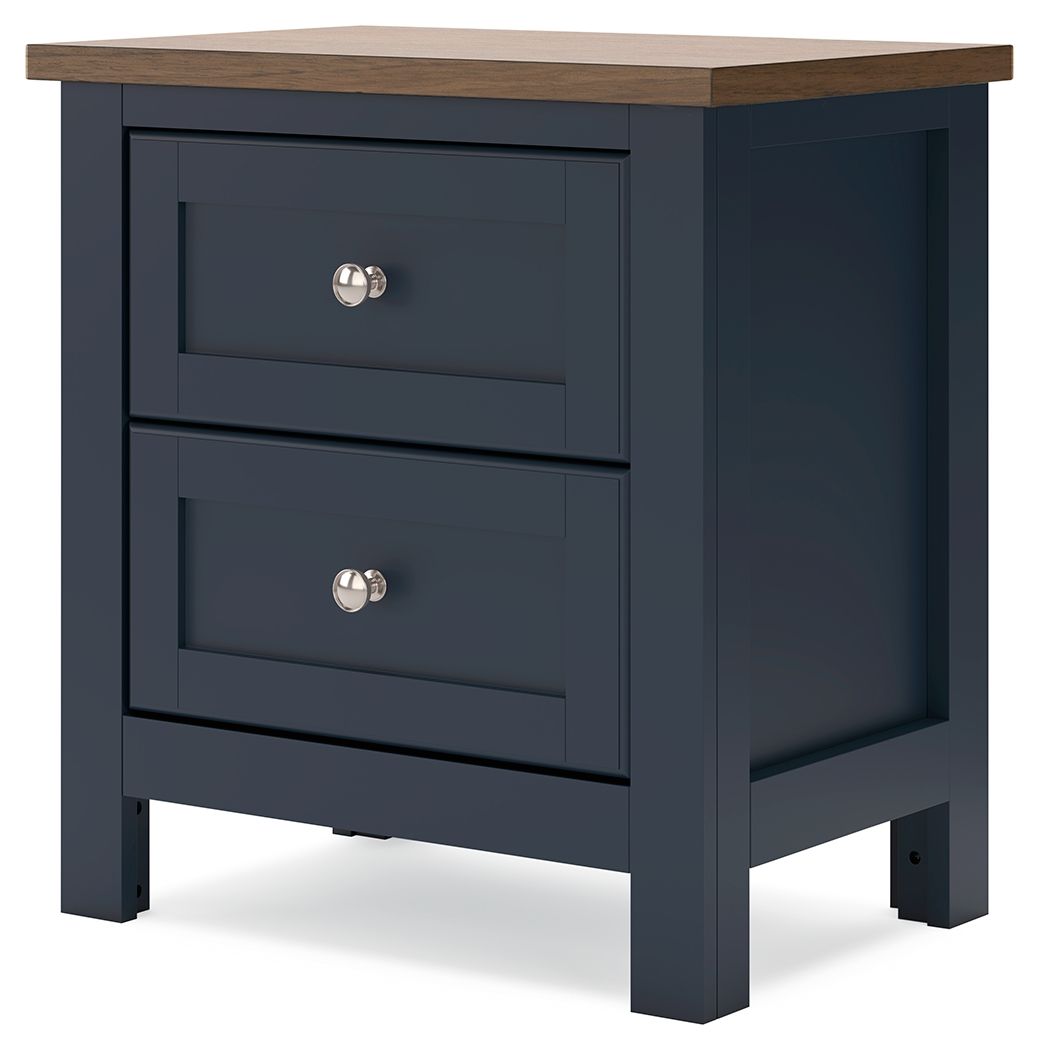 Landocken - Brown / Blue - Two Drawer Night Stand - Urban Living Furniture (Los Angeles, CA)