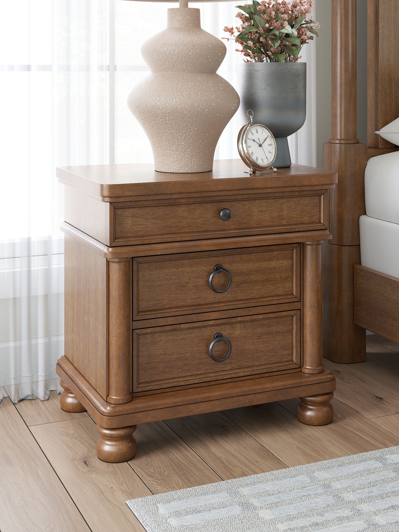 Rowlenstown - Three Drawer Night Stand - Urban Living Furniture (Los Angeles, CA)