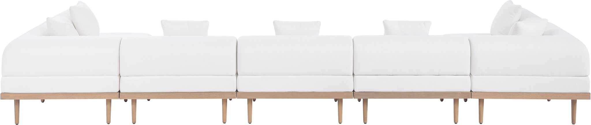 Laguna - 7 Piece Resilient Water Resistant Fabric 142" Upholstered Outdoor Patio Modular Sectional - Urban Living Furniture (Los Angeles, CA)