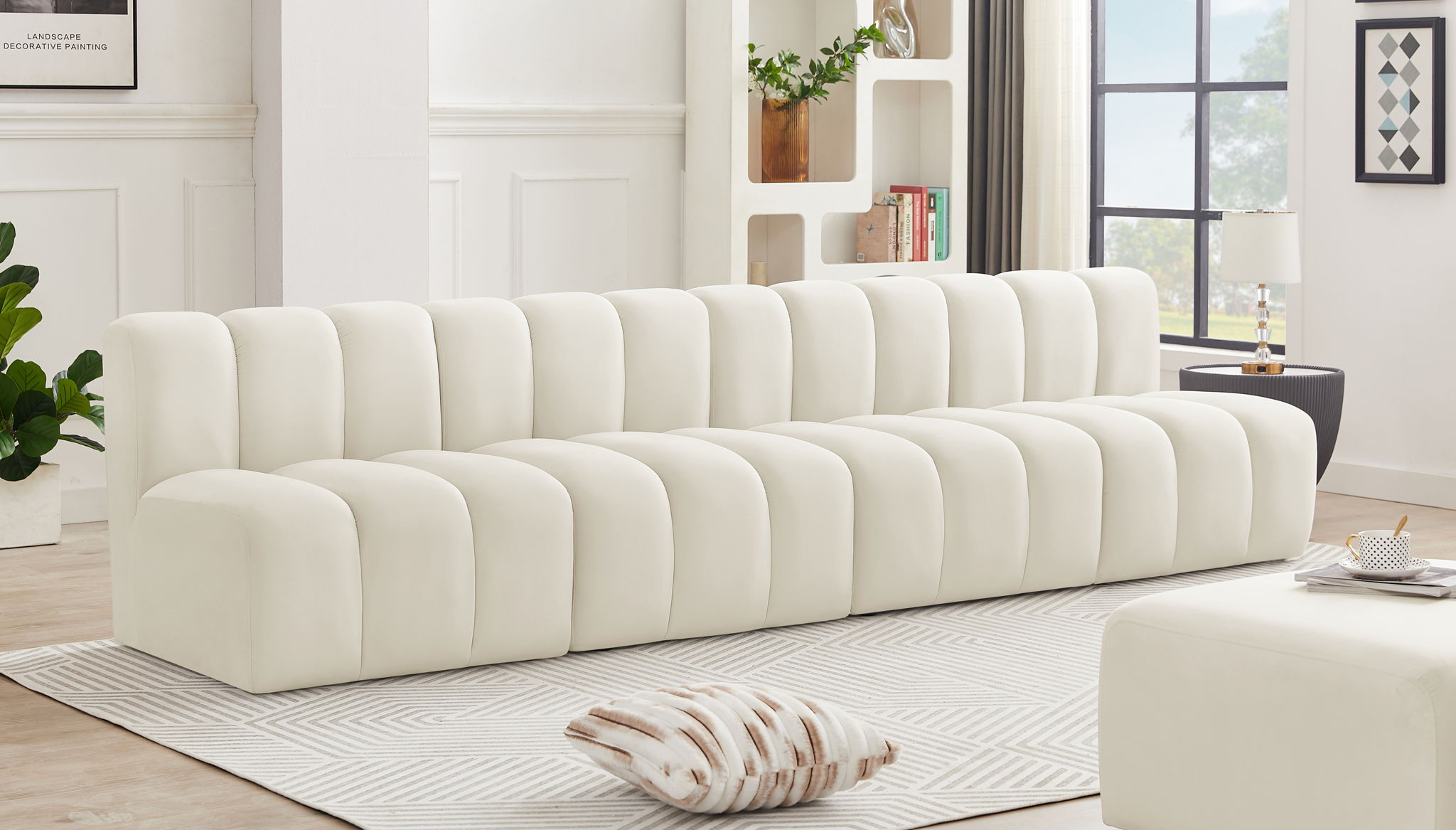Arc - Velvet 4 Seats Modular Sofa - Urban Living Furniture (Los Angeles, CA)