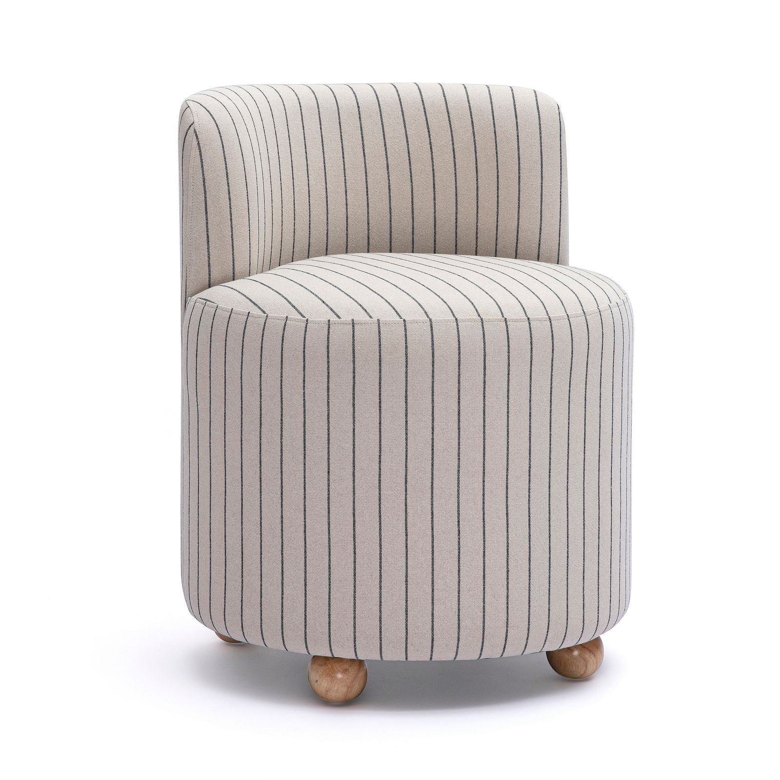 Hakuna - Striped Linen Desk Chair - Black / White - Urban Living Furniture (Los Angeles, CA)