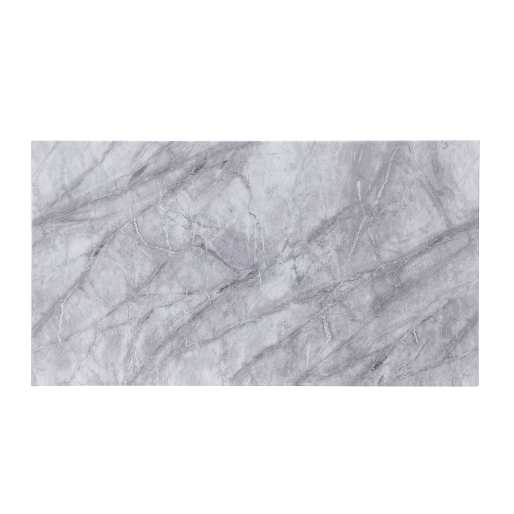 Satinka - Coffee Table - Light Gray Printed Faux Marble Top & Mirrored Silver - Urban Living Furniture (Los Angeles, CA)