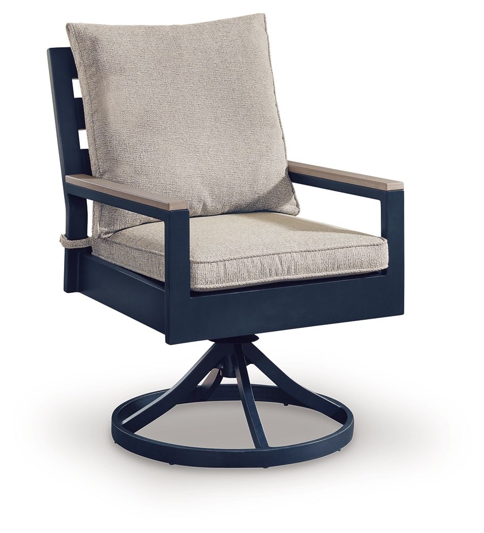 East Beach - Swivel Chair With Cushion (Set of 2) - Blue - Urban Living Furniture (Los Angeles, CA)