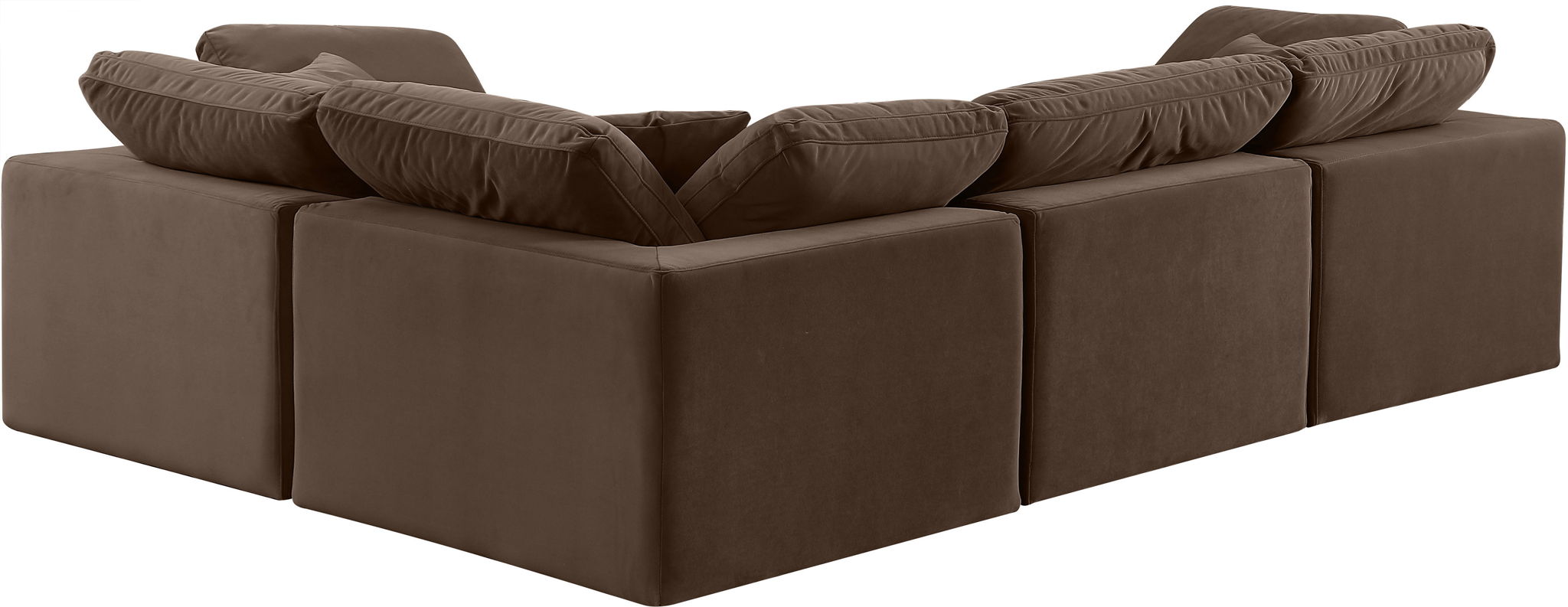 Comfy - 4 Piece Velvet Modular Sectional - Urban Living Furniture (Los Angeles, CA)