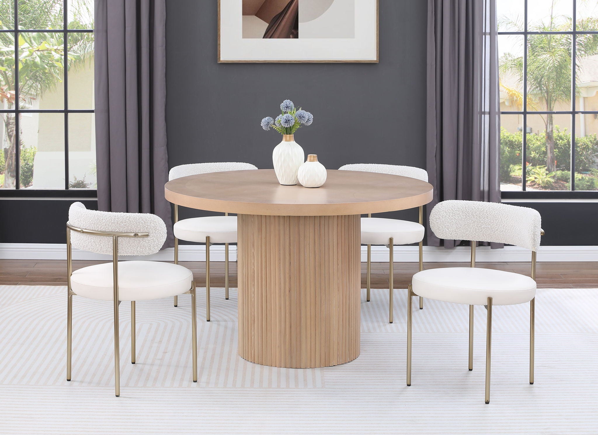 Belinda - Wood Oak Veneer Dining Table - Urban Living Furniture (Los Angeles, CA)