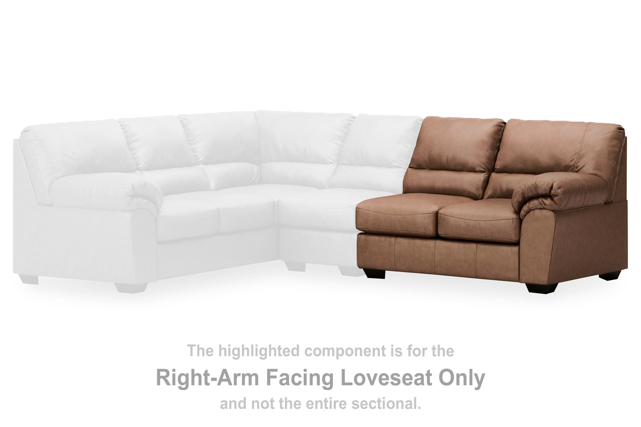 WillowBend - Caramel - RAF Loveseat - Urban Living Furniture (Los Angeles, CA)