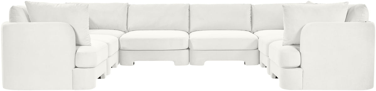 Hammond - Velvet Performance Fabric Upholstered 8 Piece U-Shaped Sectional