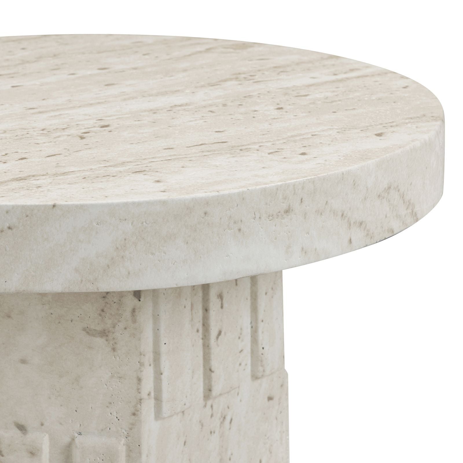 Asta - Concrete Indoor/Outdoor Side Table - Travertine - Urban Living Furniture (Los Angeles, CA)