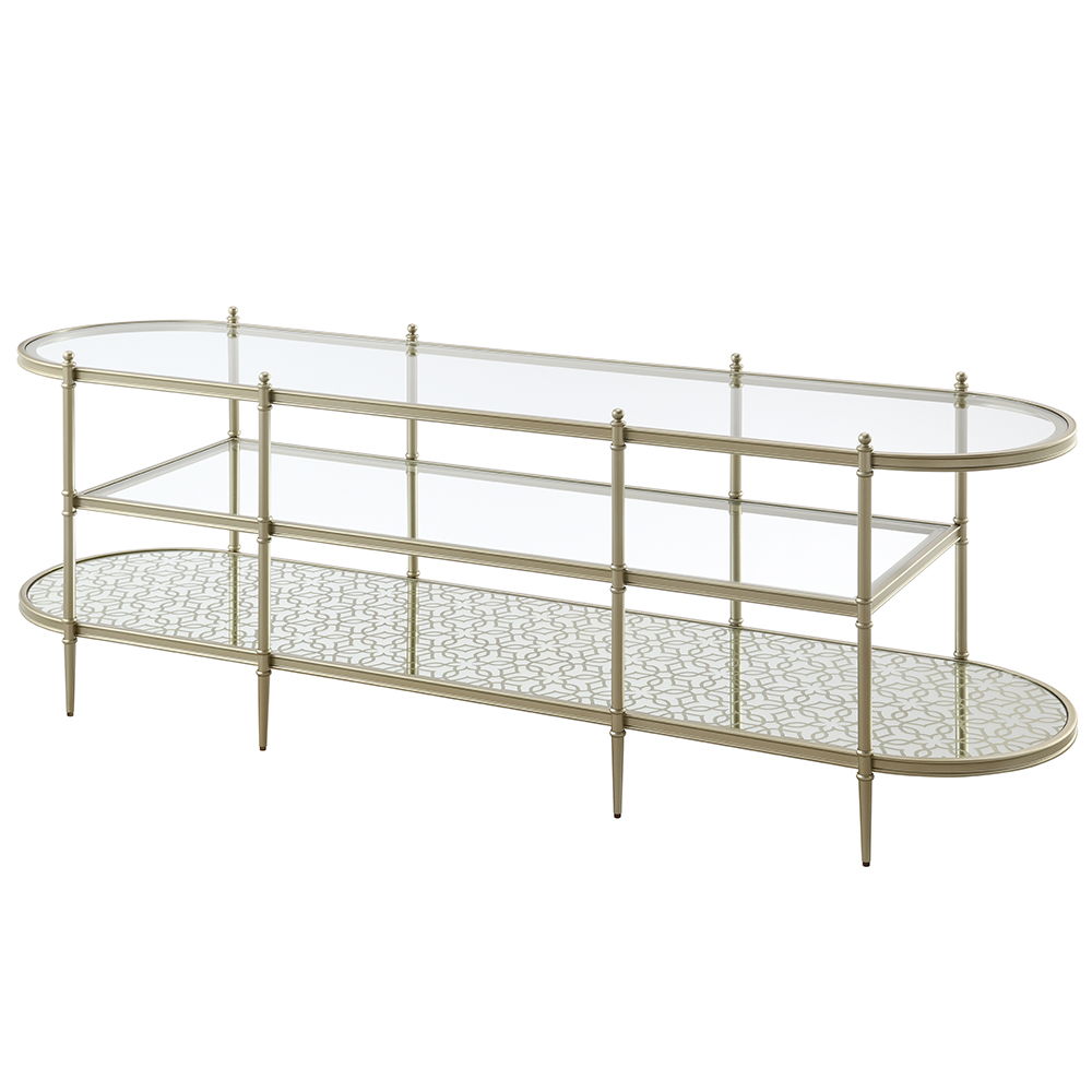 Zaba - TV Stand - Glass Top & Champagne - Urban Living Furniture (Los Angeles, CA)