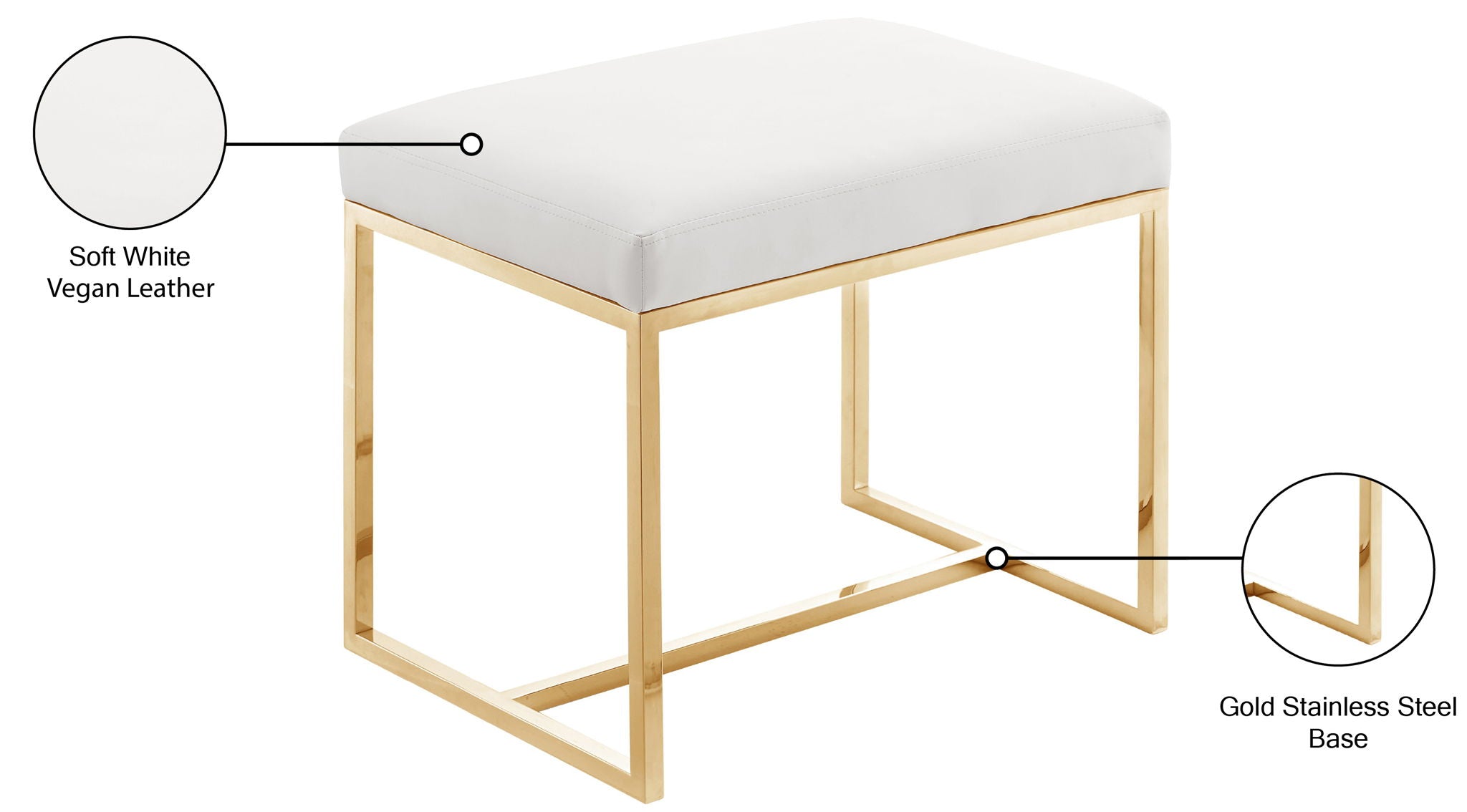 Monroe - Stool Ottoman - Urban Living Furniture (Los Angeles, CA)