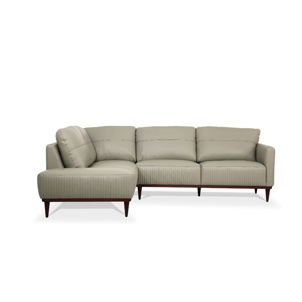 Tampa - 33" Sectional Sofa - Airy Green Leather - Urban Living Furniture (Los Angeles, CA)