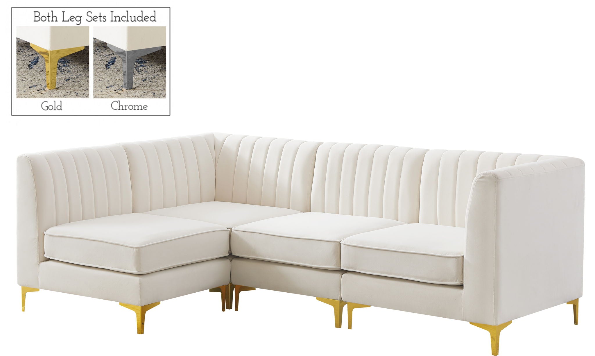 Alina - 4 Piece Modular L-Shaped Sectional - Urban Living Furniture (Los Angeles, CA)