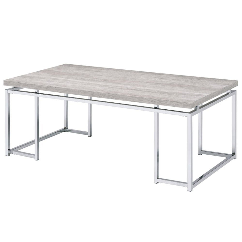 Chafik - Coffee Table - Natural Oak & Chrome - Urban Living Furniture (Los Angeles, CA)