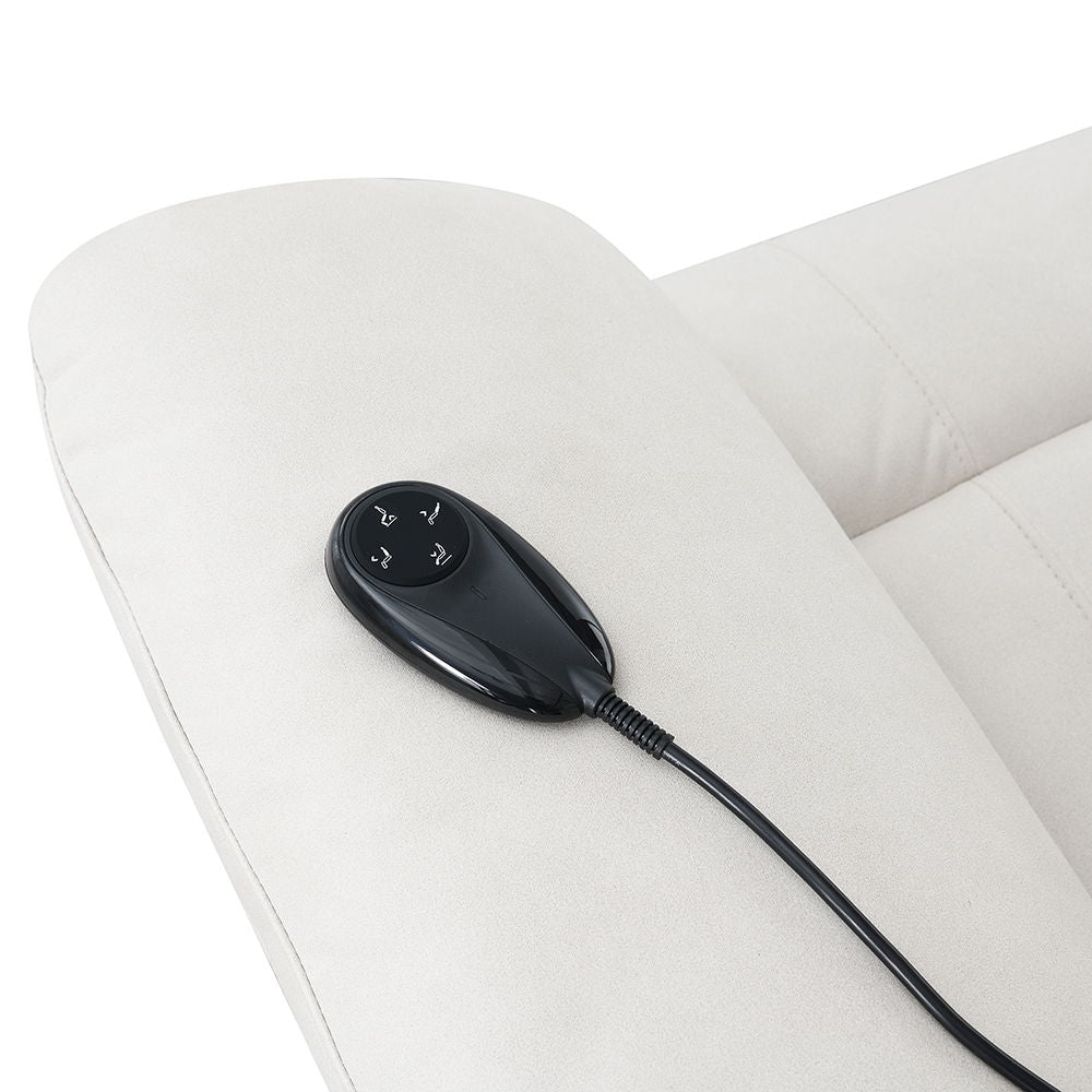 Chriki - Power Recliner With Lift & Heating & Massage - Beige Fabric - Urban Living Furniture (Los Angeles, CA)