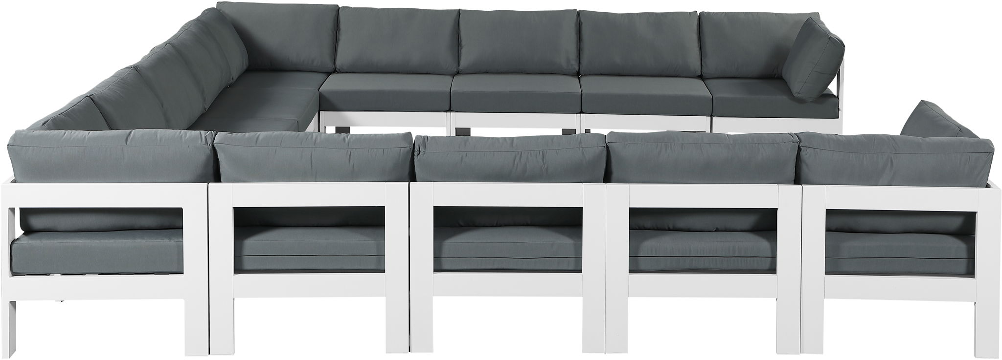 Nizuc - Outdoor Patio 13 Piece Modular Sectional With White Frame - Urban Living Furniture (Los Angeles, CA)