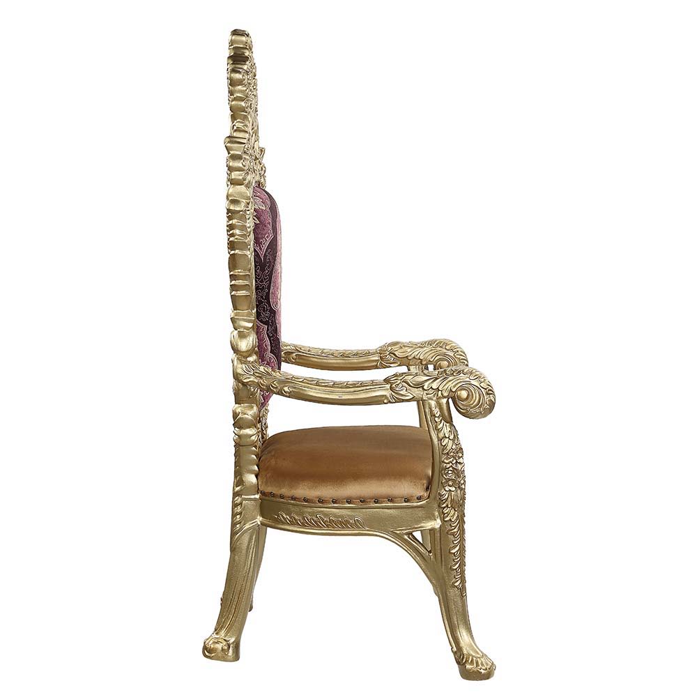 Bernadette - Arm Chair (Set of 2) - Pattern Fabric & Gold Finish - Urban Living Furniture (Los Angeles, CA)