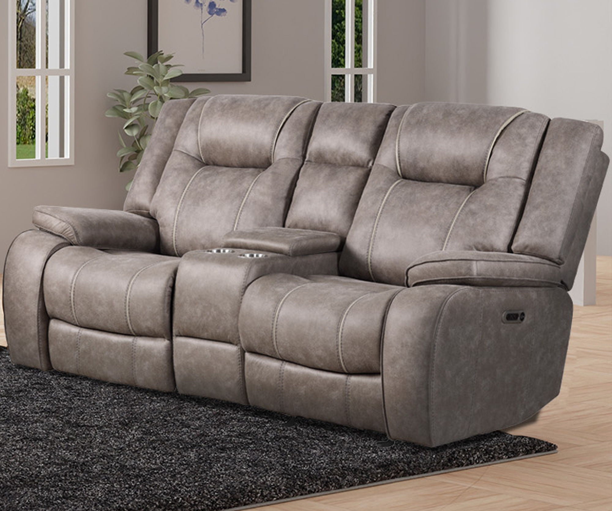 Blake - Reclining Console Loveseat - Desert Taupe - Urban Living Furniture (Los Angeles, CA)