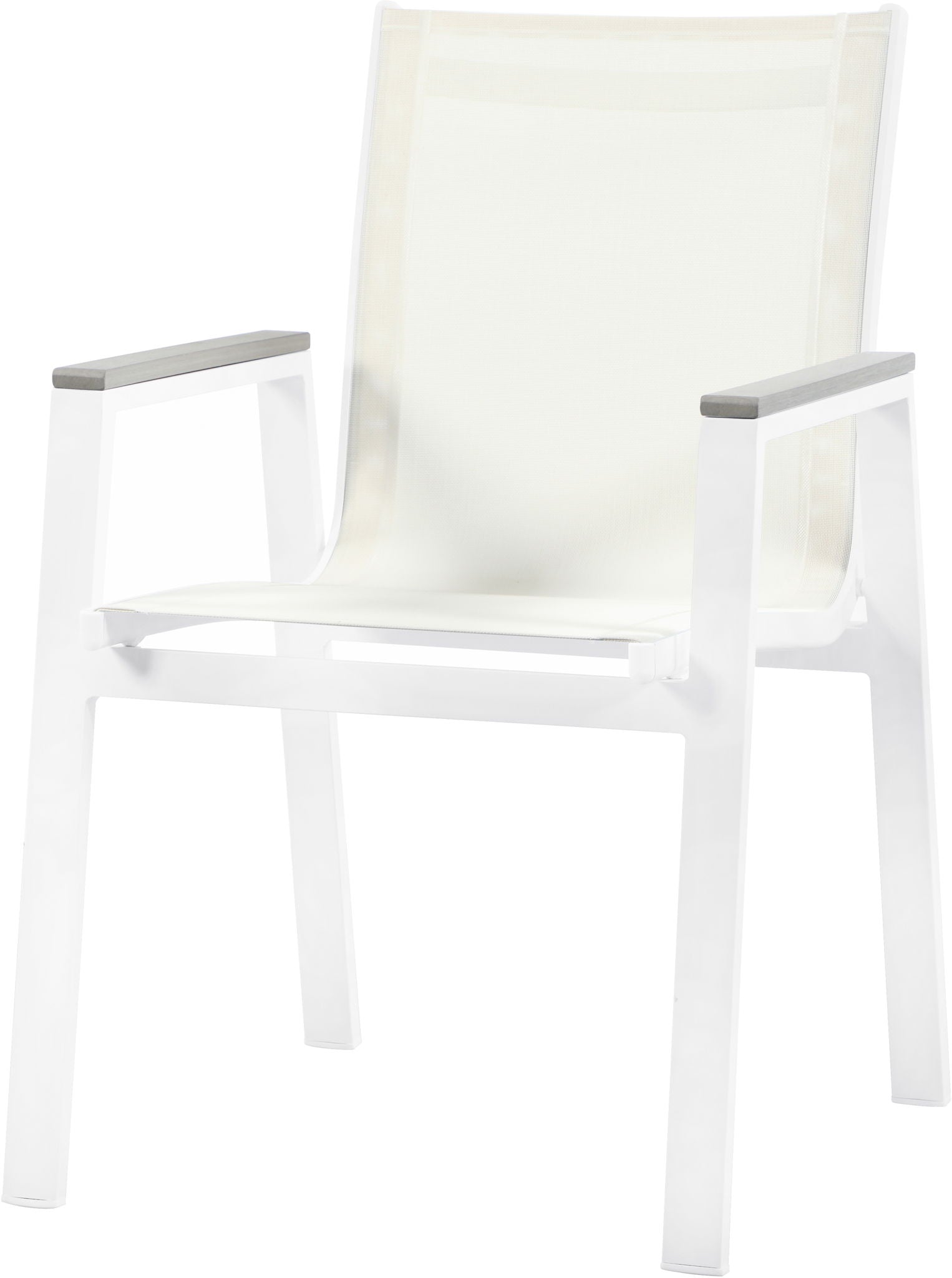 Nizuc - Outdoor Patio Dining Arm Chair With White Frame And Gray Arms (Set of 2) - Urban Living Furniture (Los Angeles, CA)