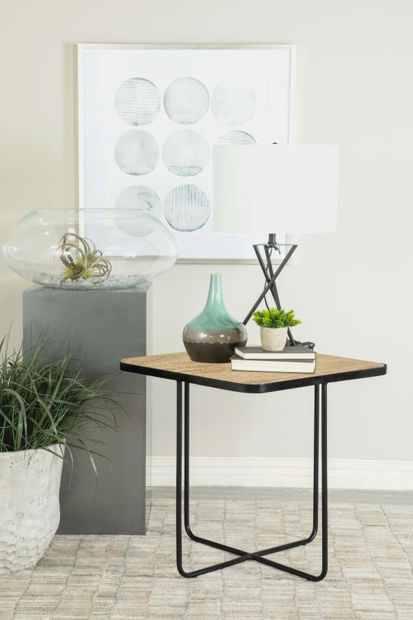 Elyna - Square Stone Top Accent Side Table - Beige - Urban Living Furniture (Los Angeles, CA)