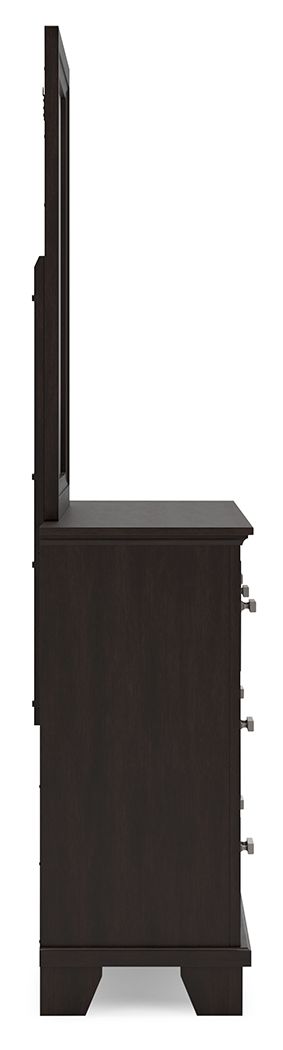 Covetown - Dresser And Mirror - Dark Brown - Urban Living Furniture (Los Angeles, CA)