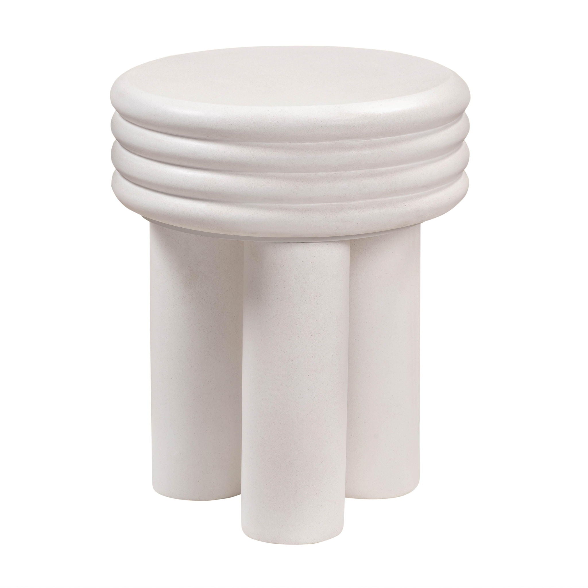 Delta - Concrete Side Table - Ivory - Urban Living Furniture (Los Angeles, CA)